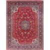 Image 1 : A WOOL HAND KNOTTED FLORAL ORIENTAL AREA RUG.