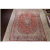 Image 2 : A WOOL HAND KNOTTED FLORAL ORIENTAL AREA RUG.