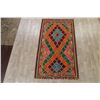 Image 2 : A WOVEN HAND KNOTTED KASHKOLI AREA KILIM.