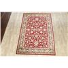 Image 2 : A WOOL HAND KNOTTED FLORAL TURKISH AREA RUG.