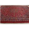 Image 8 : A WOOL HAND KNOTTED FLORAL MEDALLION AREA RUG.