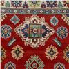 Image 4 : A WOOL HAND KNOTTED KAZAK ORIENTAL AREA RUG.