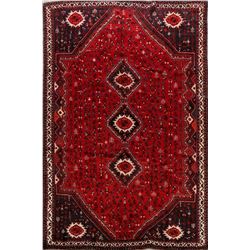 A WOOL HAND KNOTTED NOMAD ORIENTAL AREA RUG.