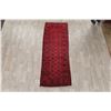 Image 2 : A WOOL HAND KNOTTED HALLWAY RUG RUNNER.