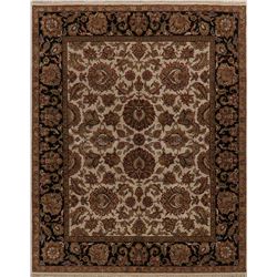 A WOOL HAND KNOTTED FLORAL ORIENTAL AREA RUG.