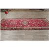Image 9 : A WOOL HAND KNOTTED HALLWAY ORIENTAL RUG RUNNER.