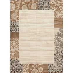 A WOOL HAND KNOTTED FLORAL TURKISH AREA RUG.