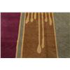 Image 12 : A WOOL HAND KNOTTED TIBETAN ORIENTAL AREA RUG.