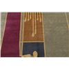 Image 4 : A WOOL HAND KNOTTED TIBETAN ORIENTAL AREA RUG.