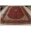 Image 10 : A WOOL HAND KNOTTED FLORAL ORIENTAL AREA RUG.