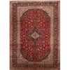 Image 1 : A WOOL HAND KNOTTED FLORAL ORIENTAL AREA RUG.