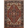 Image 1 : A WOOL HAND KNOTTED MEDALLION AREA RUG.