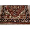 Image 5 : A WOOL HAND KNOTTED MEDALLION AREA RUG.