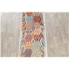 Image 3 : A WOVEN HAND KNOTTED TURKISH KILIM RUNNER.