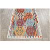 Image 5 : A WOVEN HAND KNOTTED TURKISH KILIM RUNNER.