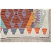 Image 6 : A WOVEN HAND KNOTTED TURKISH KILIM RUNNER.