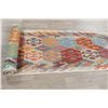 Image 9 : A WOVEN HAND KNOTTED TURKISH KILIM RUNNER.