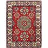 Image 1 : A WOOL HAND KNOTTED KAZAK ORIENTAL AREA RUG.