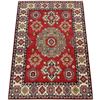 Image 2 : A WOOL HAND KNOTTED KAZAK ORIENTAL AREA RUG.