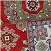 Image 6 : A WOOL HAND KNOTTED KAZAK ORIENTAL AREA RUG.