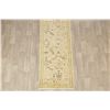 Image 5 : A WOOL HAND KNOTTED OUSHAK RUG RUNNER.