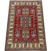 Image 2 : A WOOL HAND KNOTTED KAZAK ORIENTAL AREA RUG.