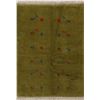 Image 1 : A WOOL HAND KNOTTED GABBEH ORIENTAL AREA RUG.