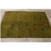 Image 9 : A WOOL HAND KNOTTED GABBEH ORIENTAL AREA RUG.