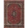 Image 1 : A WOOL HAND KNOTTED FLORAL ORIENTAL AREA RUG.
