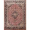 Image 1 : A WOOL HAND KNOTTED FLORAL ORIENTAL AREA RUG.