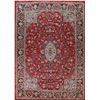 Image 1 : A WOOL HAND KNOTTED MAHAL ORIENTAL AREA RUG.
