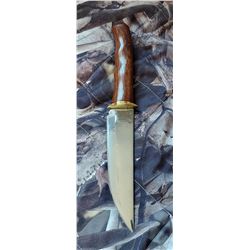 Hand forged Hunting knife and custom made sheath