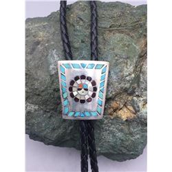 Vintage Zuni Inlay Bolo Tie