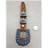 Image 2 : Three Piece Lapis and Sterling Silver Belt Buckle Set