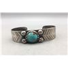 Image 2 : Older Single Stone Turquoise Bracelet - Circa 1930s