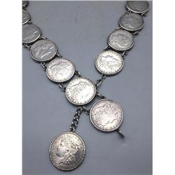 Unique Silver Dollar Concho Belt