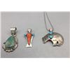 Image 1 : Group of Three Sterling Silver Pendants