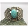 Image 9 : Fred Harvey Era Sterling Silver and Turquoise Bracelet
