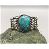 Image 2 : Vintage Turquoise and Sterling Silver Bracelet