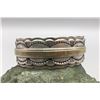 Image 9 : Sterling Silver and 14k Cuff Bracelet