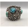 Image 3 : Vintage Turquoise and Sterling Silver Watch Cuff