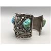 Image 4 : Vintage Turquoise and Sterling Silver Watch Cuff