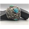 Image 9 : Vintage Turquoise and Sterling Silver Watch Cuff