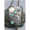 Image 8 : Sterling Silver Bolo with Turquoise and Old Coins