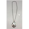 Image 3 : Sterling Silver Inlay Necklace with Handmade Chain