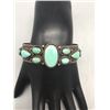 Image 8 : 9 Stone Turquoise and Sterling Silver Bracelet