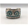 Image 1 : Vintage Turquoise Chip Inlay Bracelet