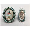 Image 1 : 2 Zuni Rings with Needle Point Work