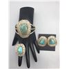 Image 1 : Turquoise Bracelet Ring and Earring Set