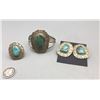 Image 3 : Turquoise Bracelet Ring and Earring Set